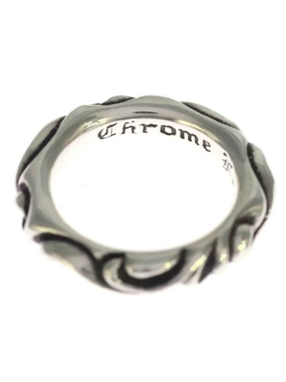 Chrome Hearts Scrl Band Scroll Ring Silver